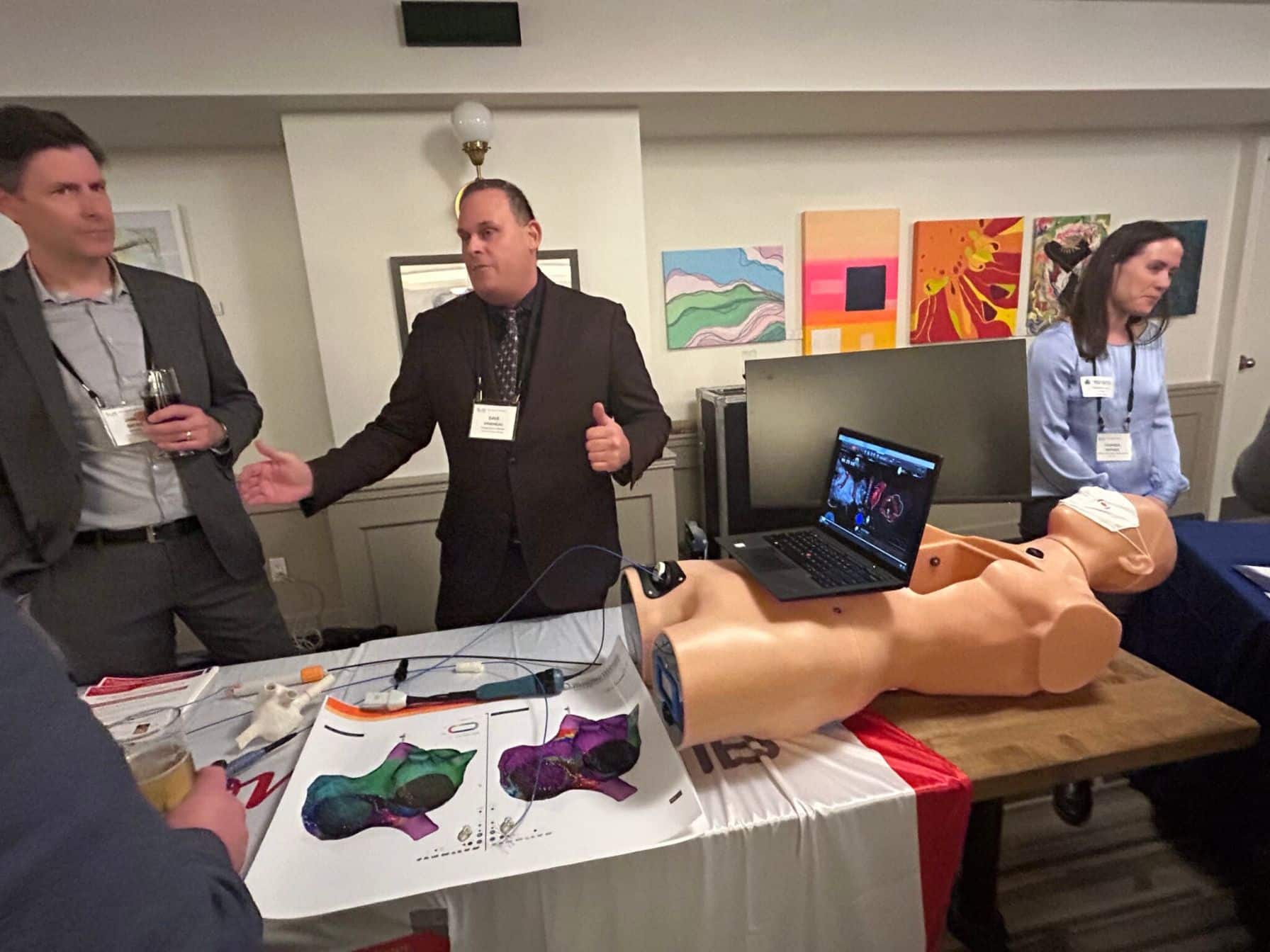 Demonstration of medical training equipment