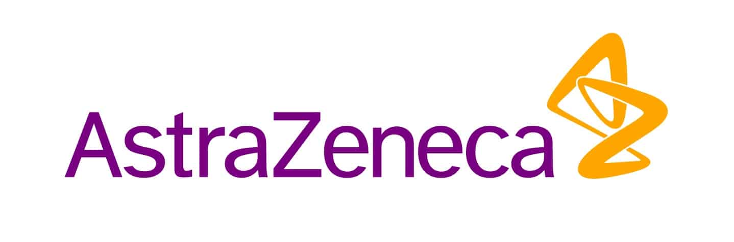 AstraZeneca logo with vibrant colors