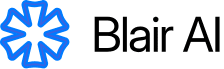 Blue and black text logo design