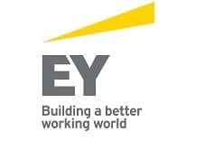 EY logo with slogan and design