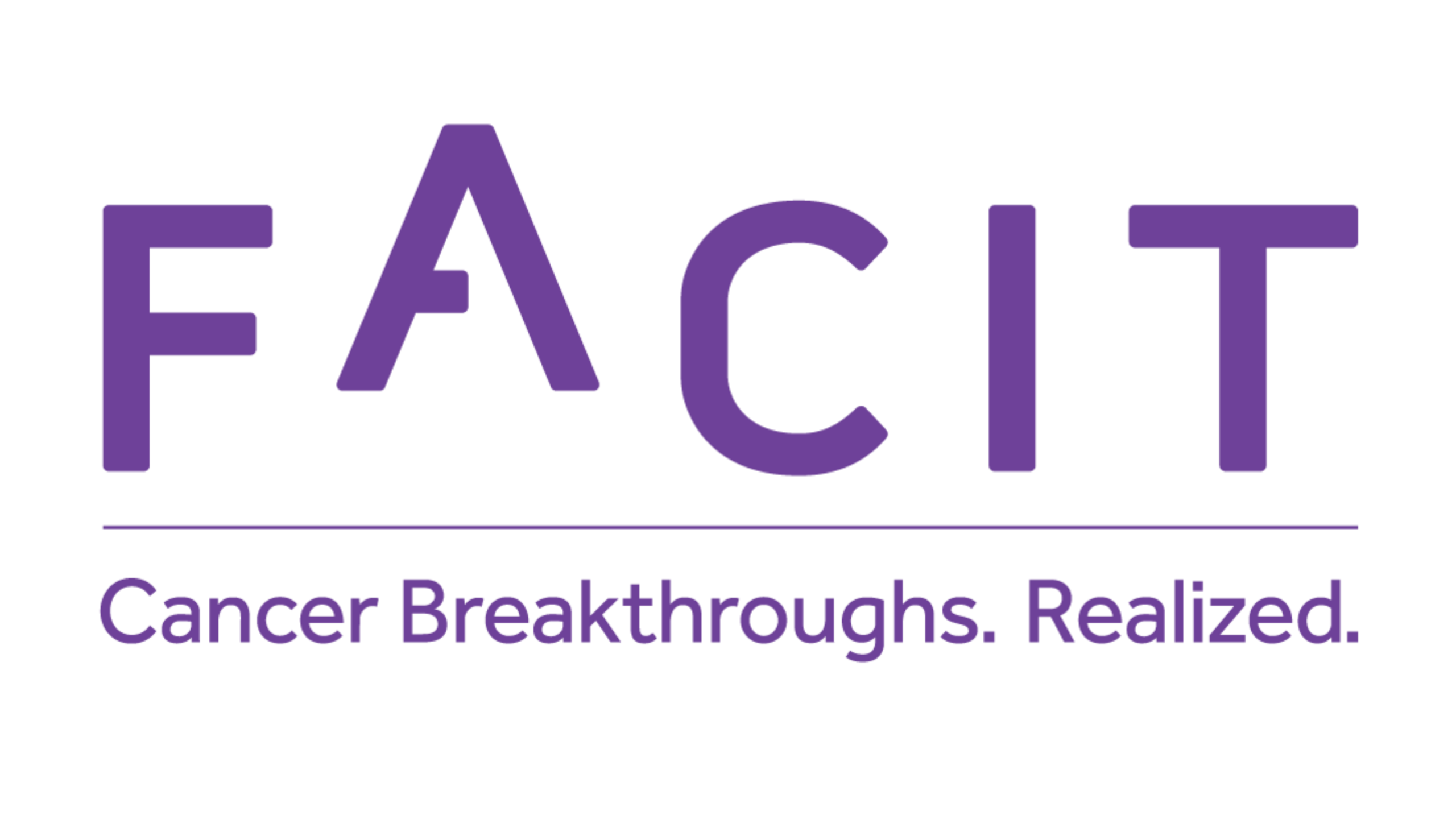 FACIT logo with cancer slogan.