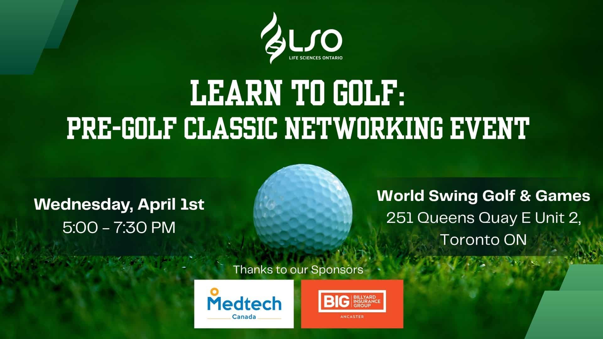 Golf networking event announcement poster