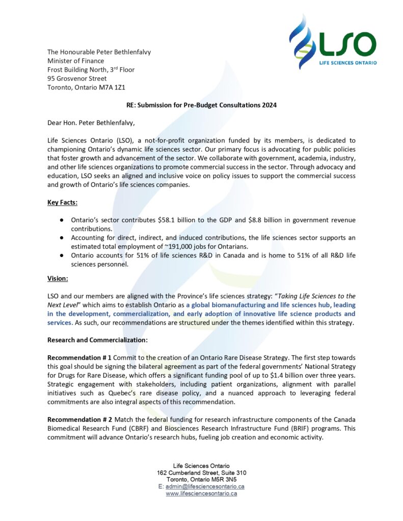 Letter regarding budget consultations 2024