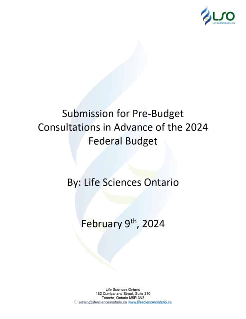 Pre-budget submission for 2024 federal budget