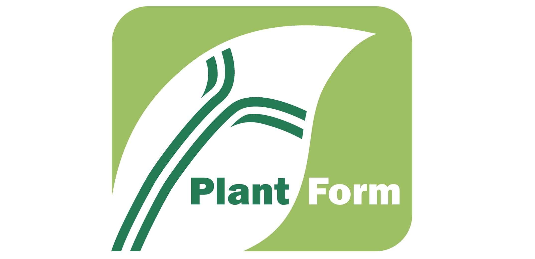 Green logo with leaf and text