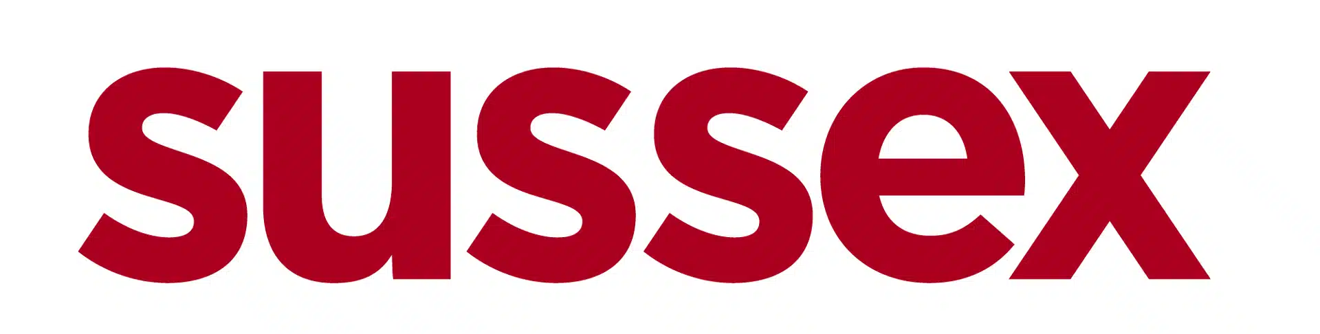 Bold red 'sussex' text logo