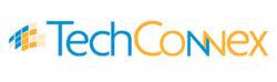 TechConnex logo with blue and orange