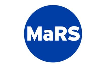 Blue circle with MaRS logo