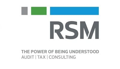 RSM logo with services listed