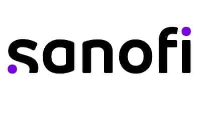 Sanofi logo with purple accents